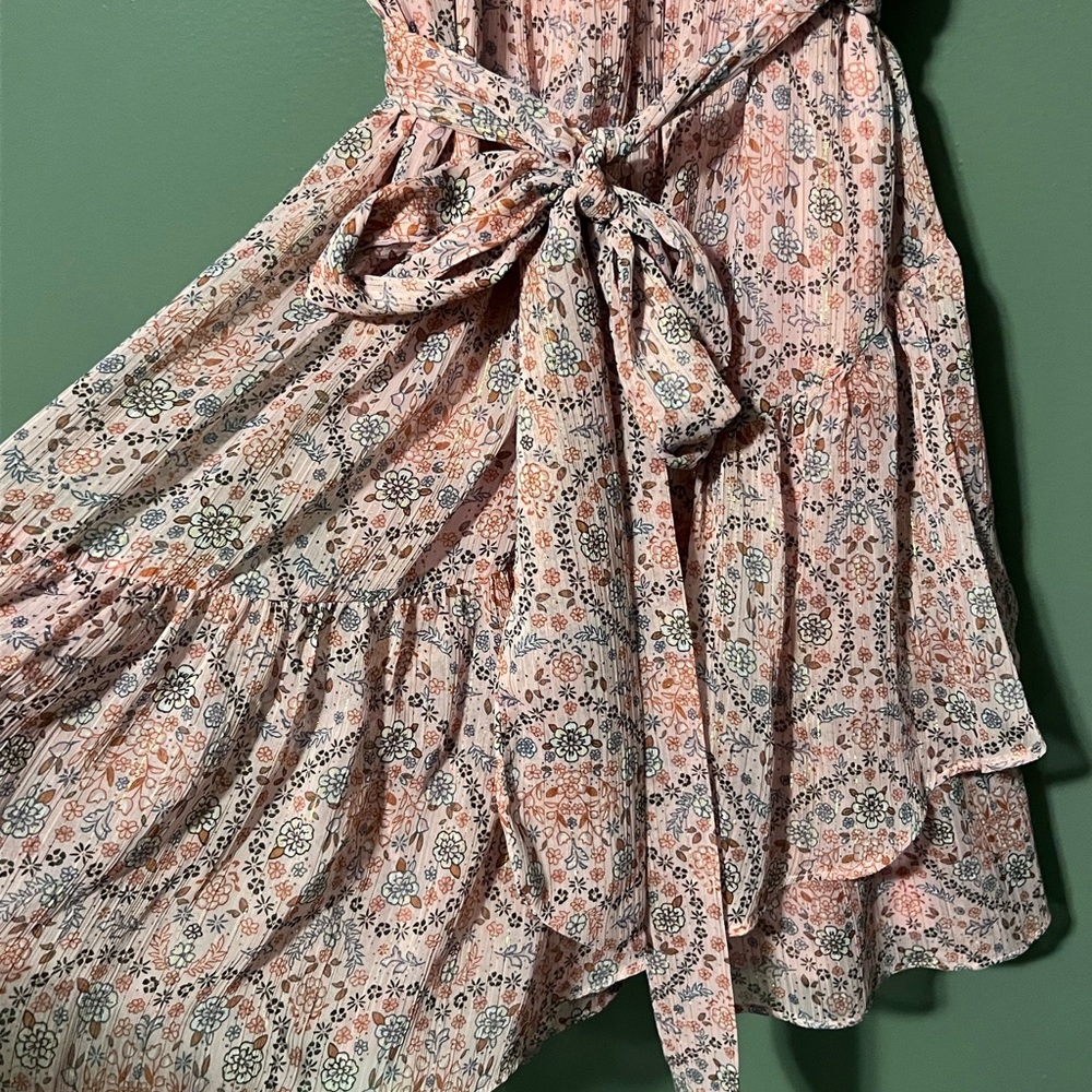 LC Lauren Conrad Pink Floral Midi Dress NWT - Picture 4 of 6